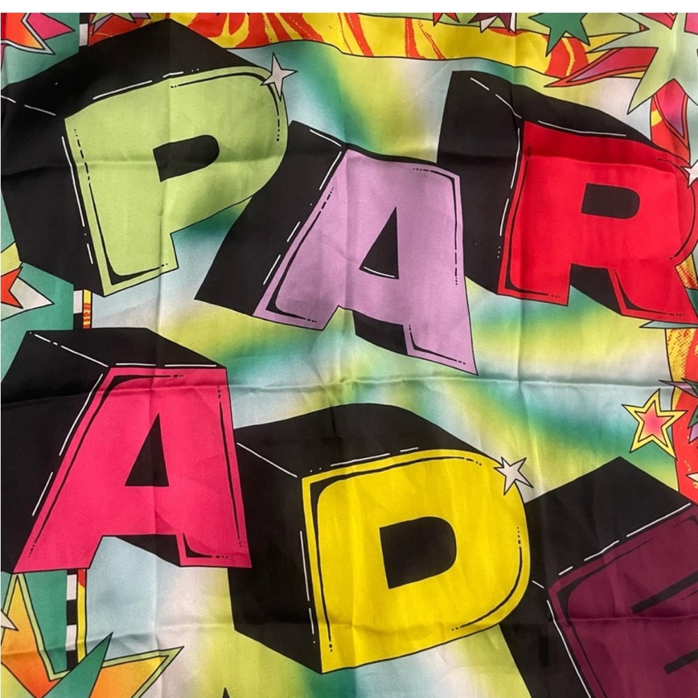 Parade Silky Colorful Satin Scarf 24"x24" Logo - UNISEX handkerchief bandana New